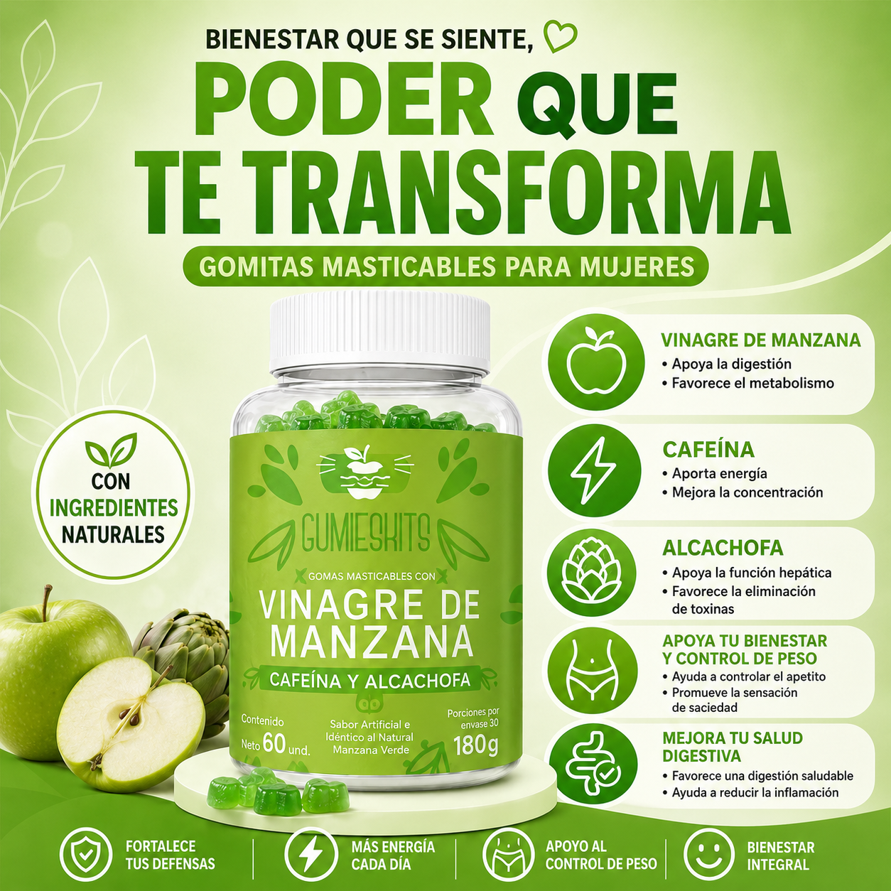 Gomitas de Vinagre de Manzana